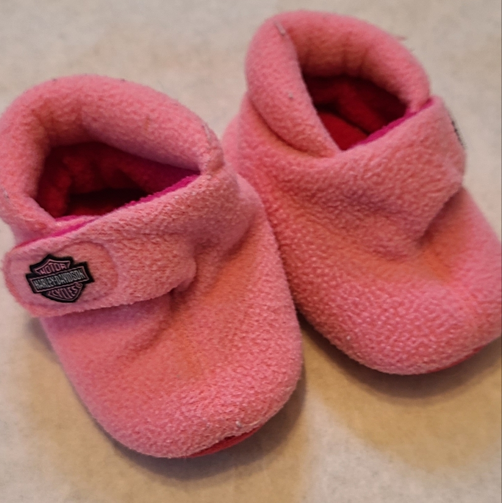 Harley Davidson soft pink slippers